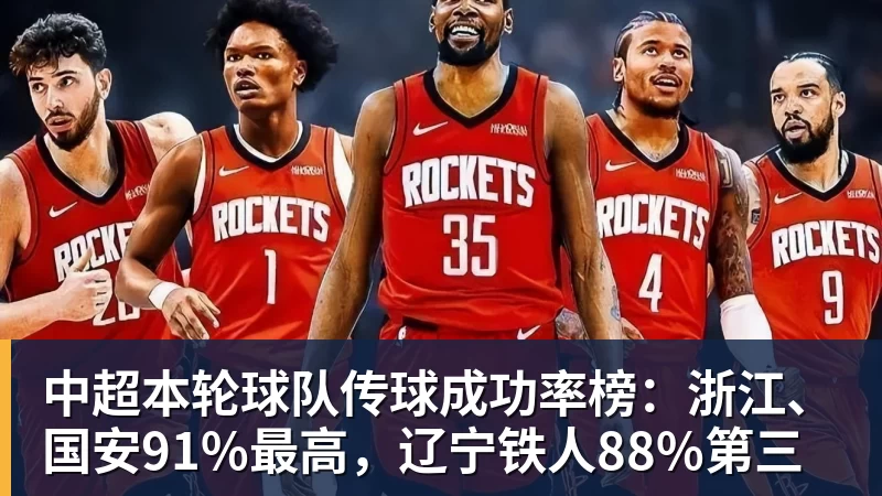 乐鱼平台中超本轮球队传球成功率榜：浙江、国安91%最高，辽宁铁人88%第三