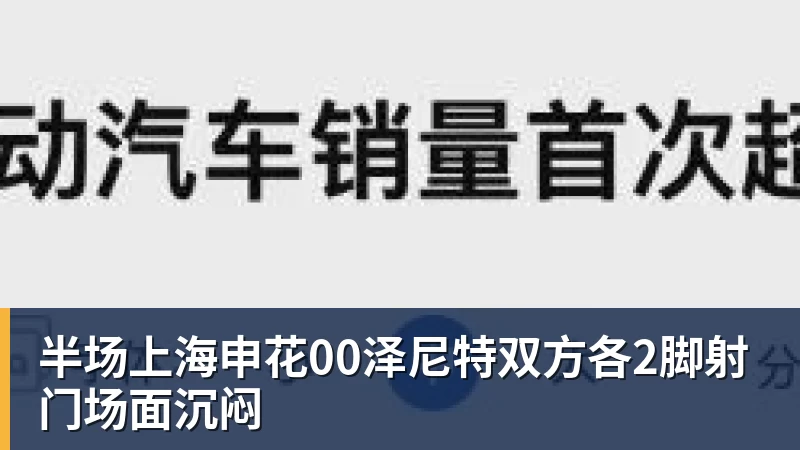 半场上海申花00泽尼特双方各2脚射门场面沉闷